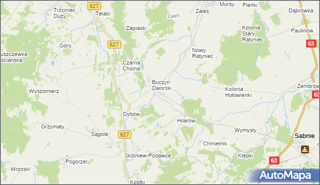 mapa Buczyn Szlachecki, Buczyn Szlachecki na mapie Targeo