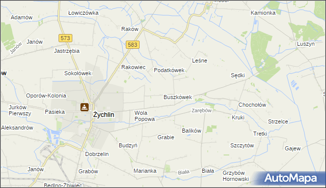 mapa Buszkówek, Buszkówek na mapie Targeo