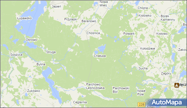 mapa Chałupa, Chałupa na mapie Targeo