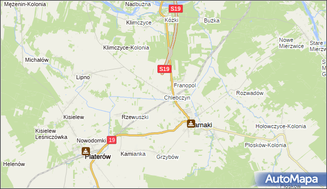mapa Chlebczyn, Chlebczyn na mapie Targeo
