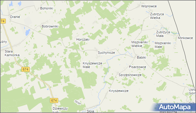 mapa Chmielowszczyzna, Chmielowszczyzna na mapie Targeo