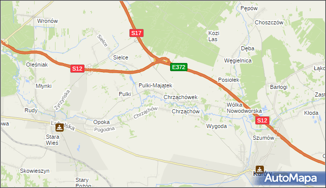 mapa Chrząchówek, Chrząchówek na mapie Targeo
