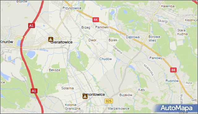 mapa Chudów, Chudów na mapie Targeo