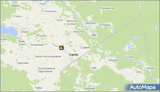 mapa Cisewie, Cisewie na mapie Targeo