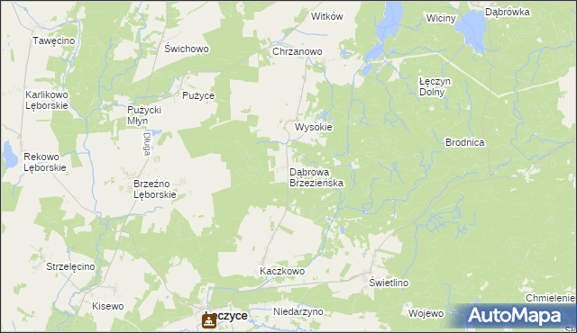 mapa Dąbrowa Brzezieńska, Dąbrowa Brzezieńska na mapie Targeo
