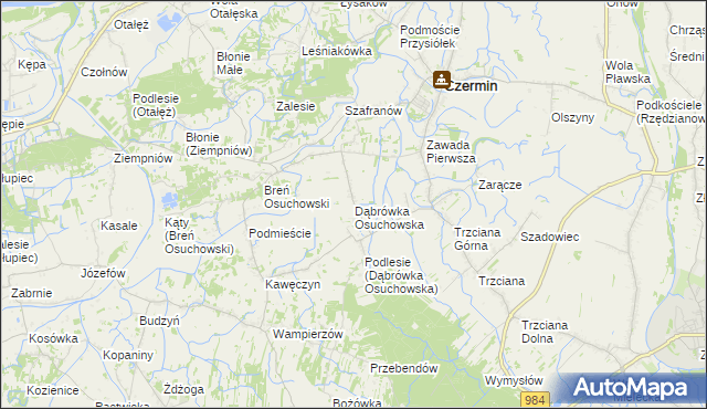 mapa Dąbrówka Osuchowska, Dąbrówka Osuchowska na mapie Targeo