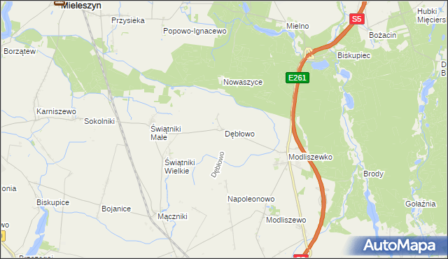 mapa Dębłowo, Dębłowo na mapie Targeo