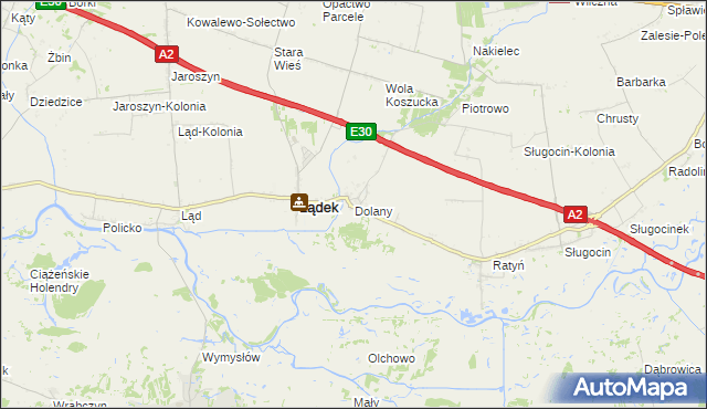 mapa Dolany gmina Lądek, Dolany gmina Lądek na mapie Targeo