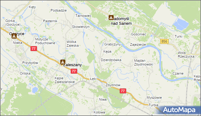 mapa Dzierdziówka, Dzierdziówka na mapie Targeo