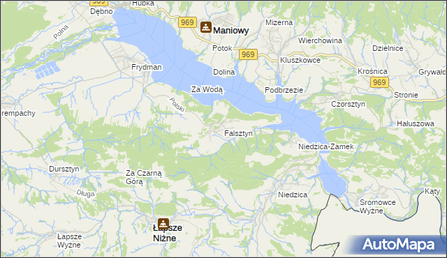 mapa Falsztyn, Falsztyn na mapie Targeo