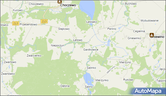 mapa Gardkowice, Gardkowice na mapie Targeo