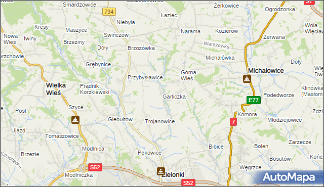 mapa Garliczka, Garliczka na mapie Targeo