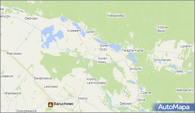 mapa Goreń Nowy, Goreń Nowy na mapie Targeo