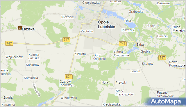 mapa Góry Opolskie, Góry Opolskie na mapie Targeo