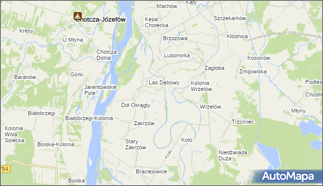 mapa Grabowiec gmina Łaziska, Grabowiec gmina Łaziska na mapie Targeo
