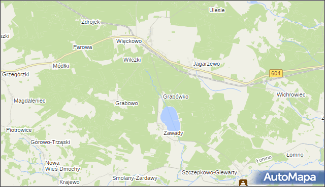 mapa Grabówko gmina Janowo, Grabówko gmina Janowo na mapie Targeo