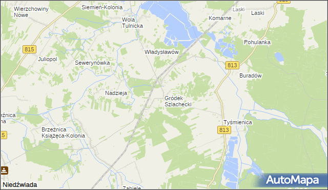mapa Gródek Szlachecki, Gródek Szlachecki na mapie Targeo