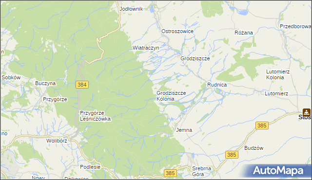 mapa Grodziszcze Kolonia, Grodziszcze Kolonia na mapie Targeo