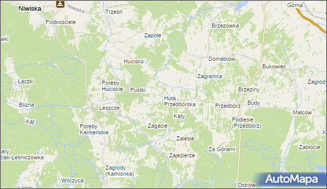 mapa Huta Przedborska, Huta Przedborska na mapie Targeo