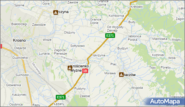 mapa Iskrzynia, Iskrzynia na mapie Targeo