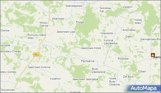 mapa Jaworowo-Kłódź, Jaworowo-Kłódź na mapie Targeo