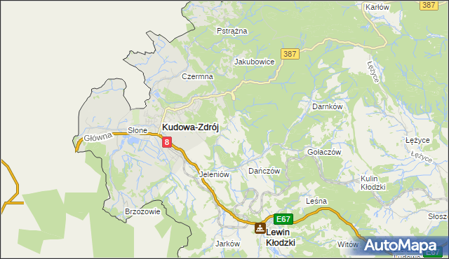 mapa Jerzykowice Wielkie, Jerzykowice Wielkie na mapie Targeo