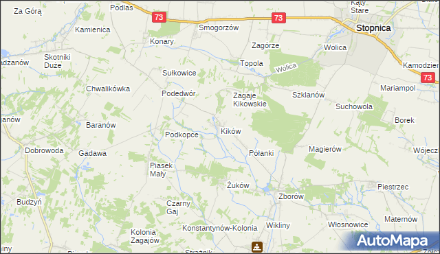 mapa Kików, Kików na mapie Targeo