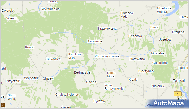 mapa Kliczków-Kolonia, Kliczków-Kolonia na mapie Targeo