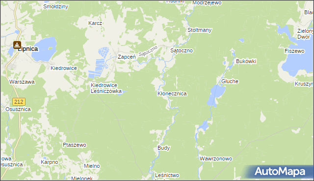 mapa Kłonecznica, Kłonecznica na mapie Targeo