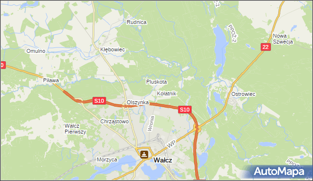 mapa Kołatnik, Kołatnik na mapie Targeo