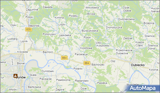 mapa Kosztowa, Kosztowa na mapie Targeo