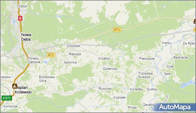 mapa Krzątka, Krzątka na mapie Targeo