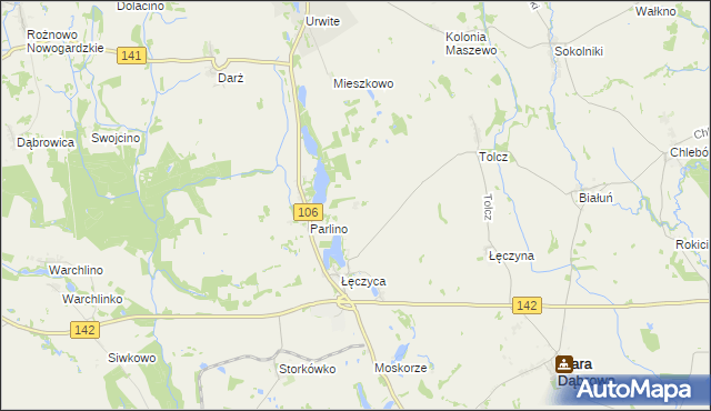 mapa Łęczówka, Łęczówka na mapie Targeo