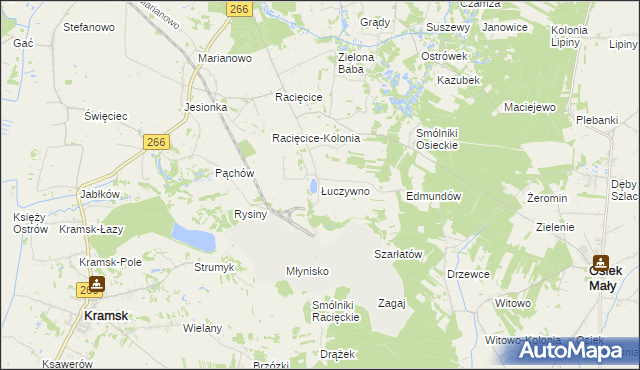 mapa Łuczywno, Łuczywno na mapie Targeo