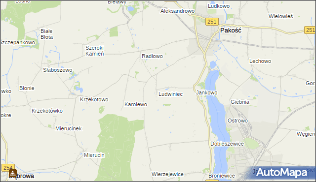 mapa Ludwiniec, Ludwiniec na mapie Targeo