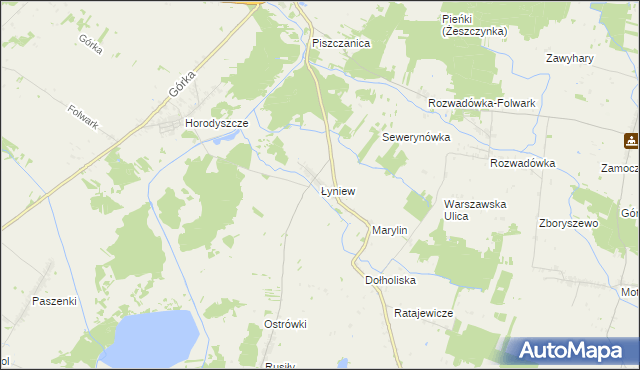 mapa Łyniew, Łyniew na mapie Targeo