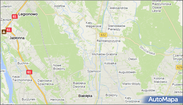 mapa Michałów-Grabina, Michałów-Grabina na mapie Targeo