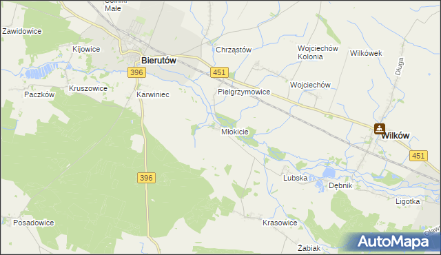 mapa Młokicie, Młokicie na mapie Targeo