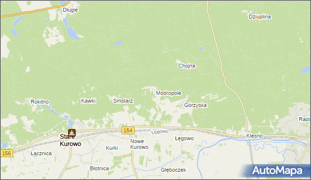 mapa Modropole, Modropole na mapie Targeo