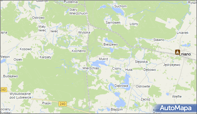 mapa Mukrz, Mukrz na mapie Targeo