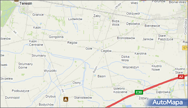 mapa Murowaniec gmina Baranów, Murowaniec gmina Baranów na mapie Targeo