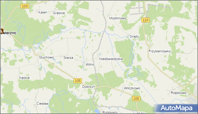 mapa Niedźwiedziska, Niedźwiedziska na mapie Targeo