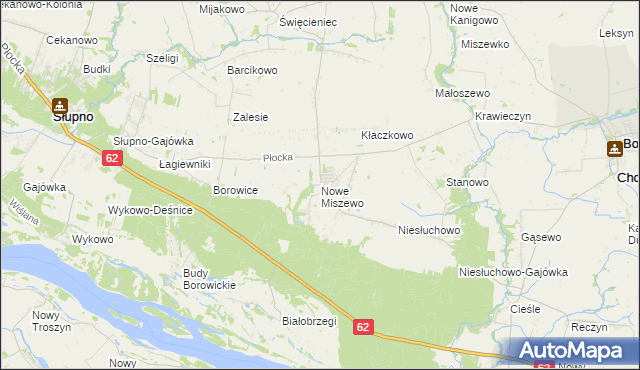 mapa Nowe Miszewo, Nowe Miszewo na mapie Targeo