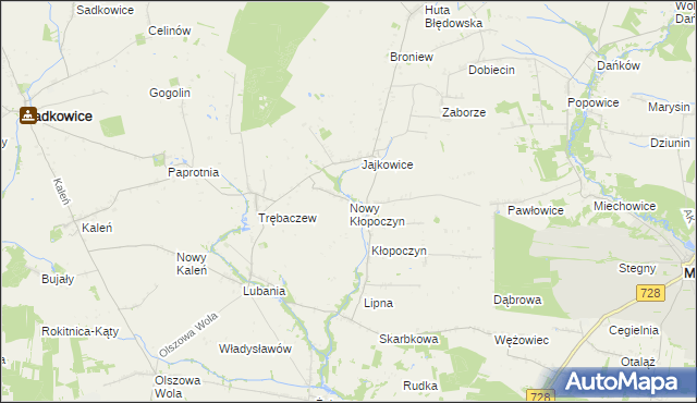 mapa Nowy Kłopoczyn, Nowy Kłopoczyn na mapie Targeo