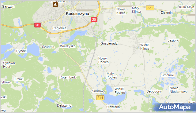 mapa Nowy Podleś, Nowy Podleś na mapie Targeo