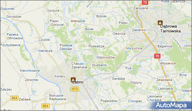 mapa Odporyszów, Odporyszów na mapie Targeo