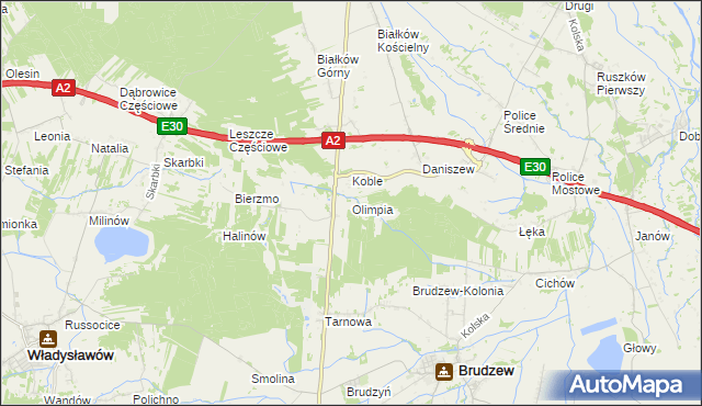 mapa Olimpia, Olimpia na mapie Targeo