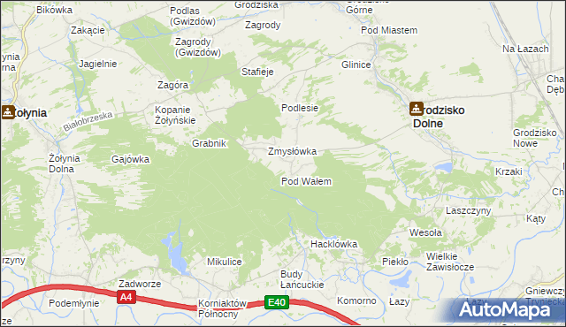 mapa Opaleniska, Opaleniska na mapie Targeo