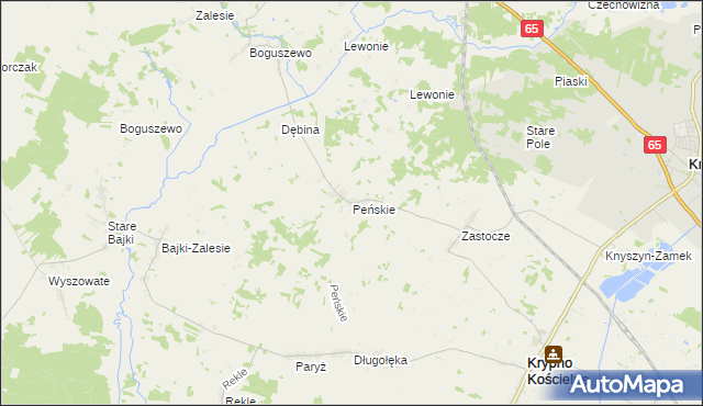 mapa Peńskie, Peńskie na mapie Targeo