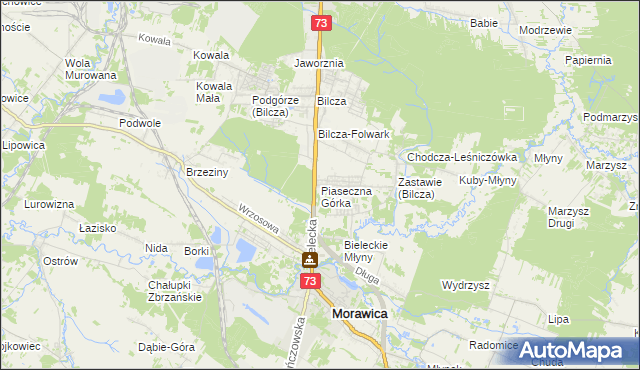 mapa Piaseczna Górka, Piaseczna Górka na mapie Targeo